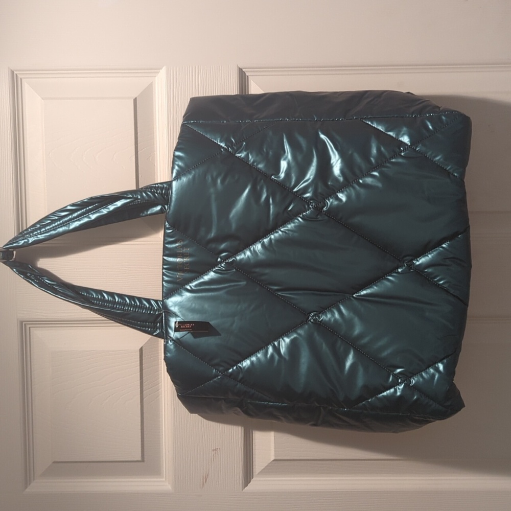 Victoria's Secret Blue Green Puffer Bag